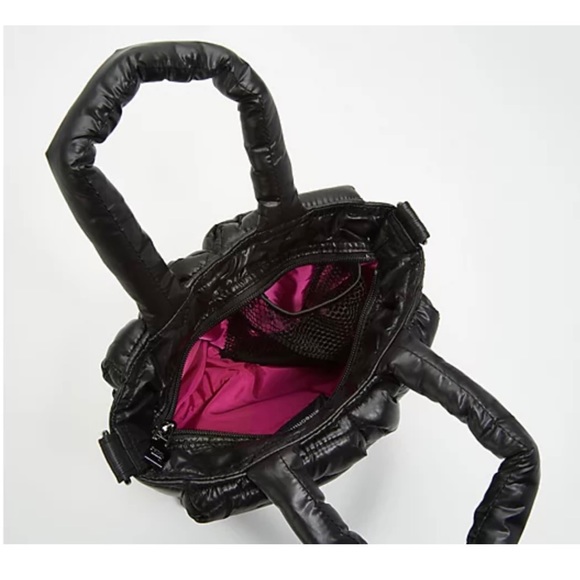 Think Royln Small Criss-Cross Quilted Tote “Le Marche” Shiiny Black - Picture 5 of 5